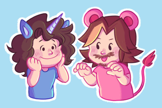 Chibi Game Grumps stickers